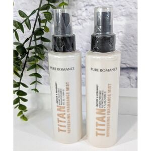 SEALED LOT 2🚨Pure Romance Kiss Refreshing Fragrance Mist Titan 4oz Leather Berg